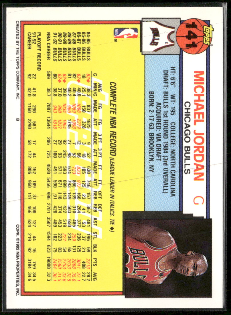1992-93 Topps Gold Michael Jordan #141