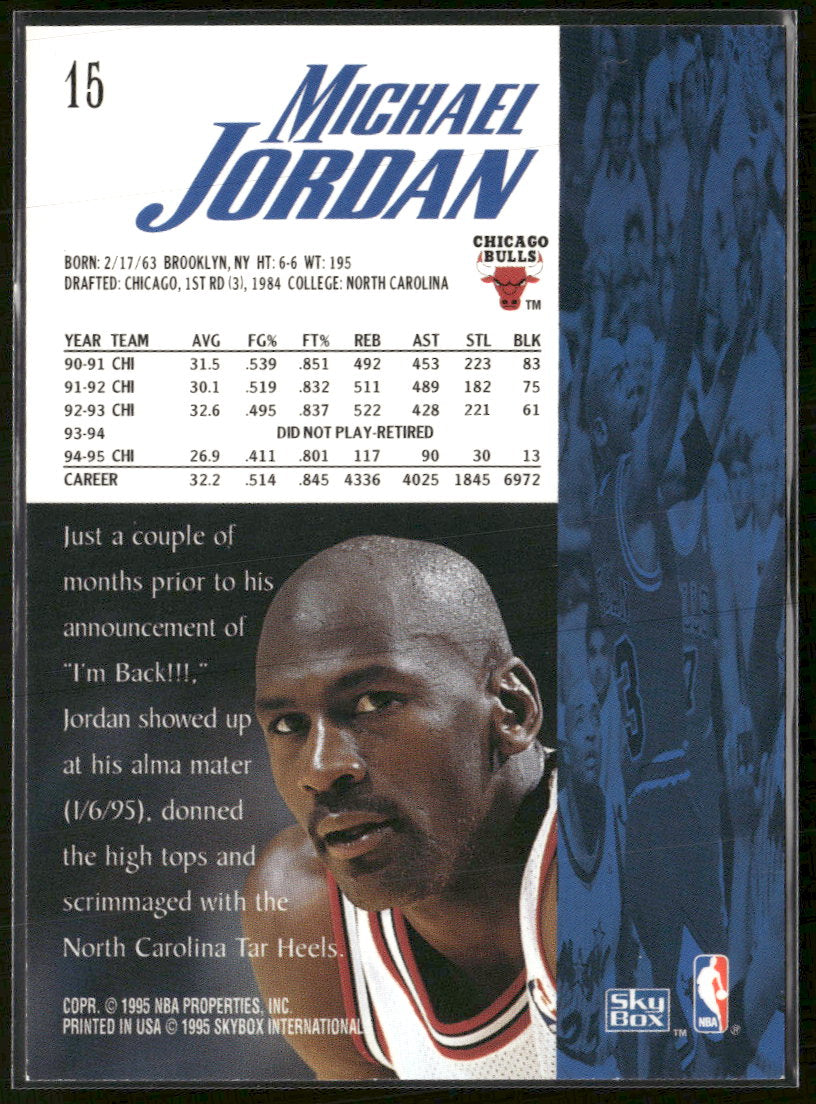 1995-96 SkyBox Premium Michael Jordan #15