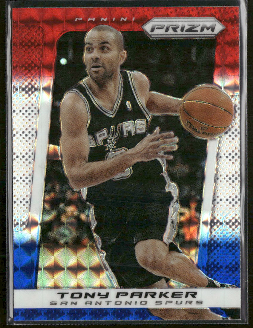 2013-14 Panini Prizm Prizm Red White and Blue Mosaic Tony Parker #59