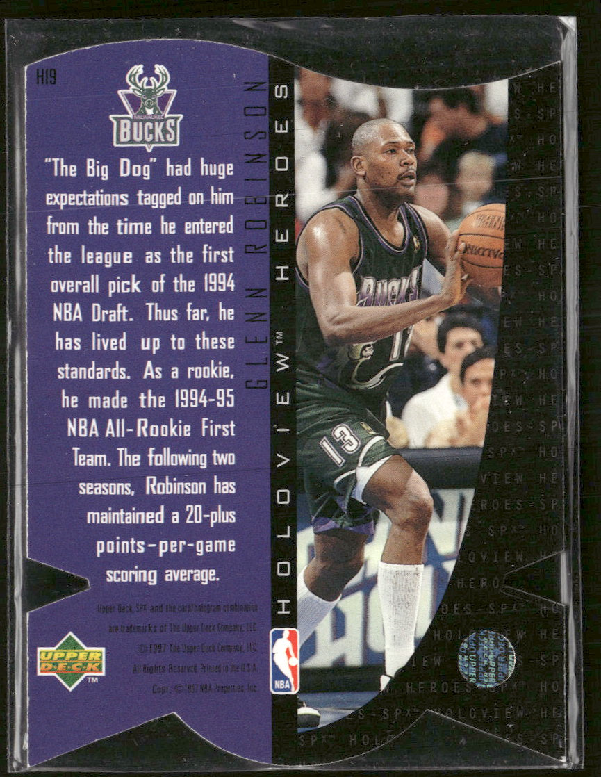1997 SPx Holoview Heroes Glenn Robinson #H19