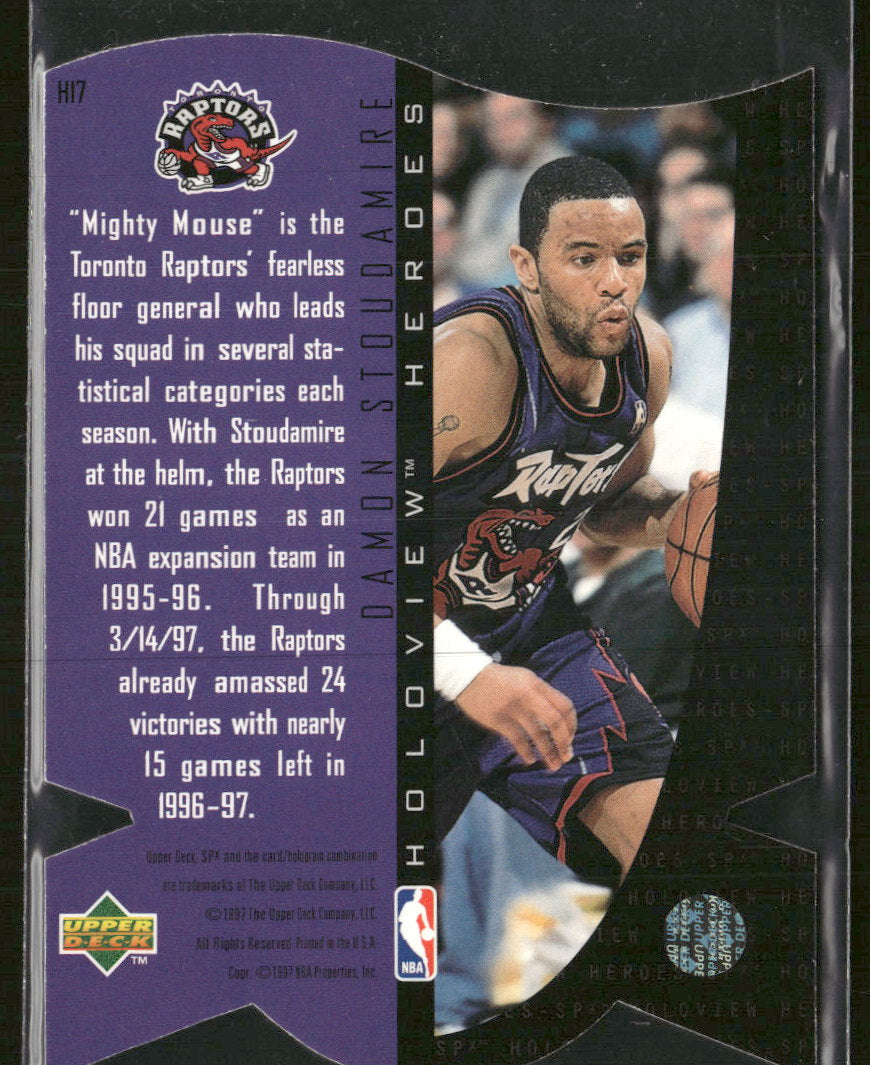 1997 SPx Holoview Heroes Damon Stoudamire #H17