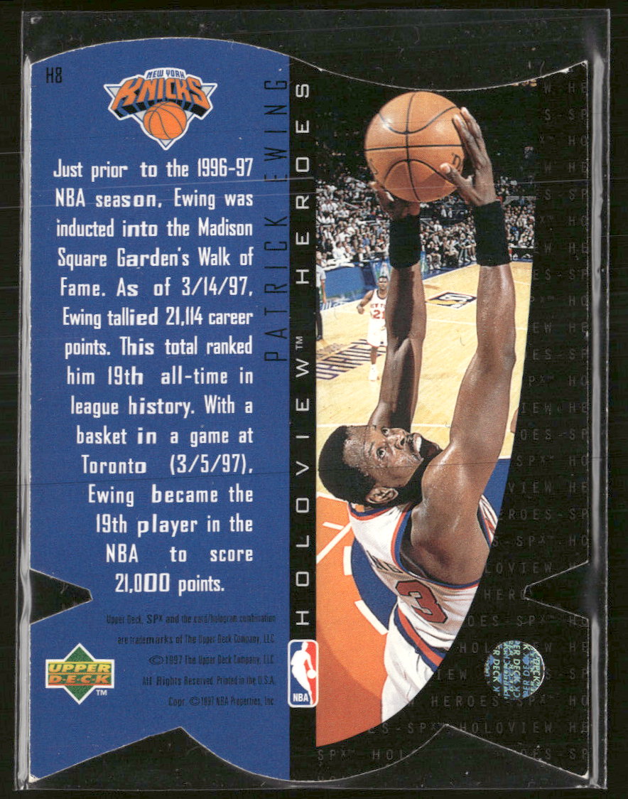 1997 SPx Holoview Heroes Patrick Ewing #H8
