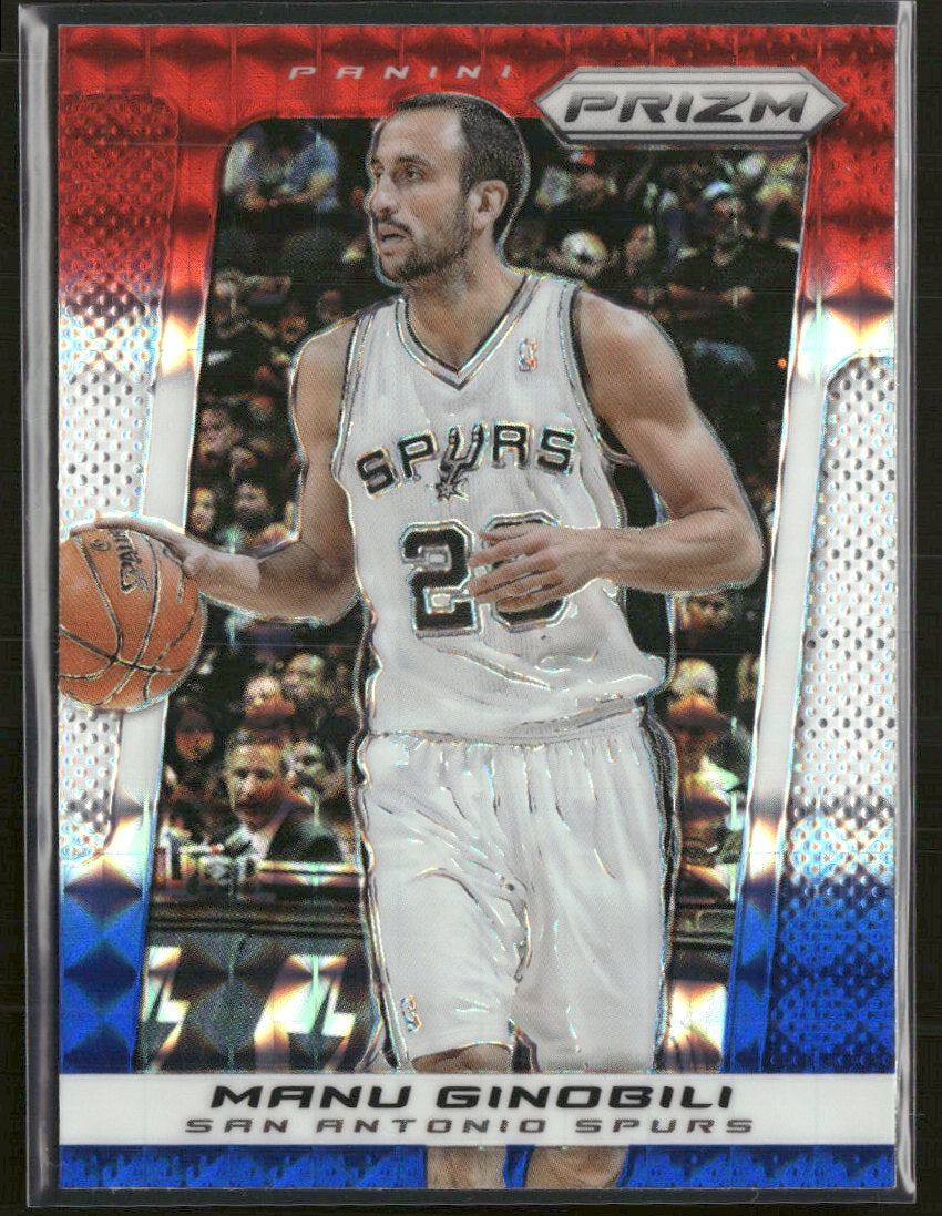 2013-14 Panini Prizm Prizm Red White and Blue Mosaic Manu Ginobili #122