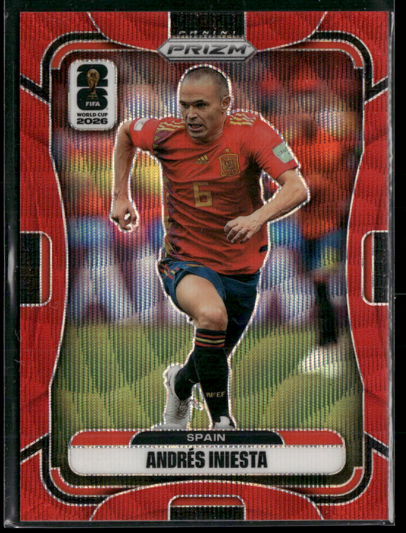 2026 Panini Prizm FIFA World Cup Red Wave Prizm Andres Iniesta #/39 #84