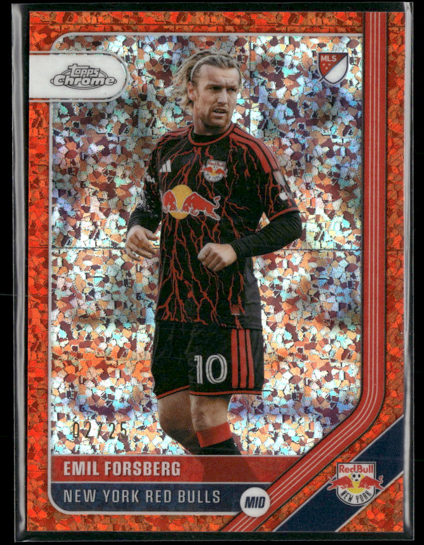 2026 Topps Chrome MLS Orange Refractor Emil Forsberg #/25 #188