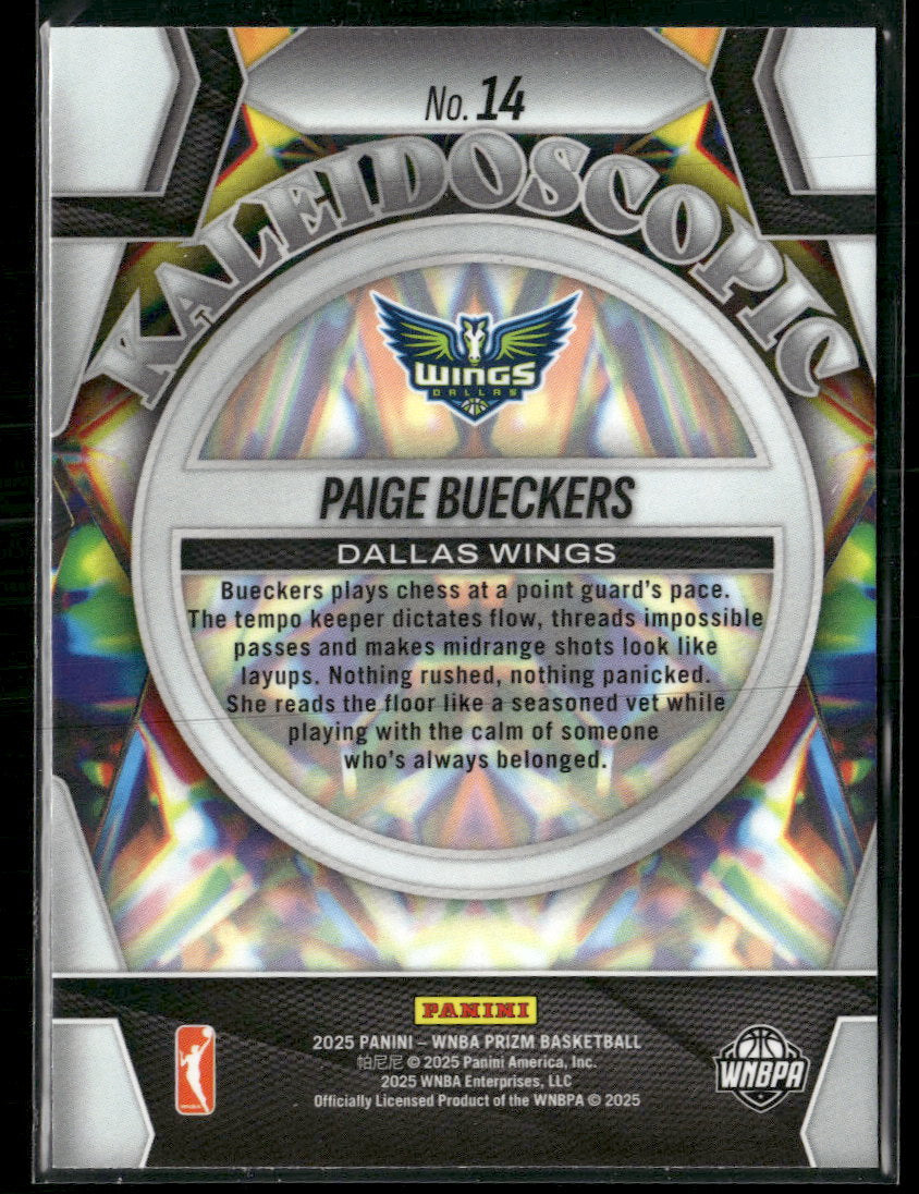 2025 Panini Prizm WNBA Kaleidoscopic Paige Bueckers #14