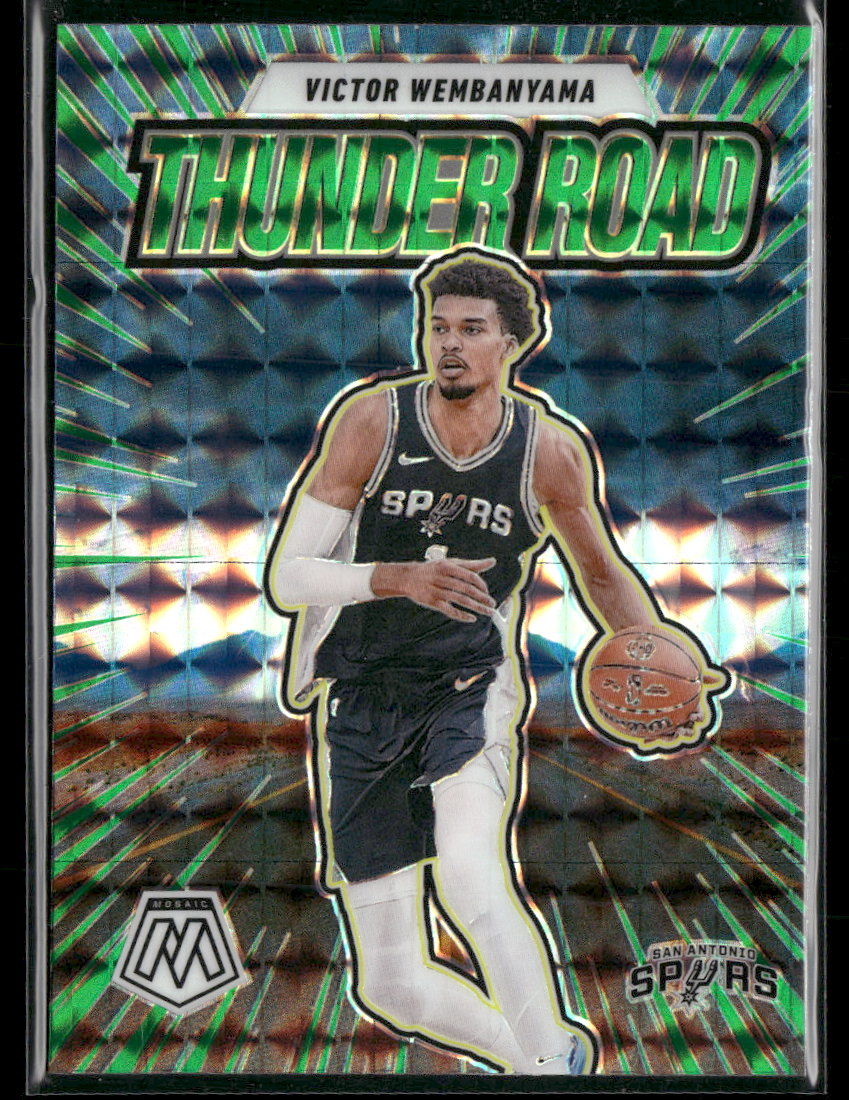 2024-25 Panini Mosaic Thunder Road Mosaic Green Victor Wembanyama #8