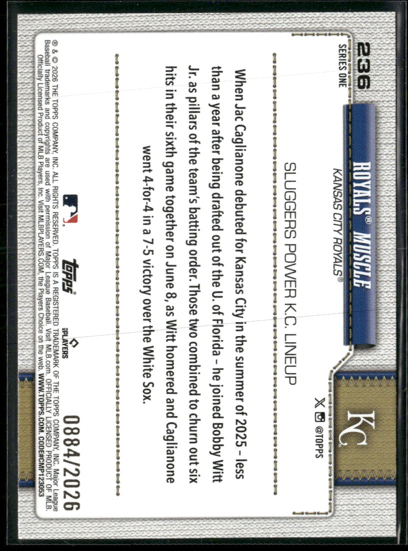 2026 Topps Gold Royals Muscle #/2026 #236