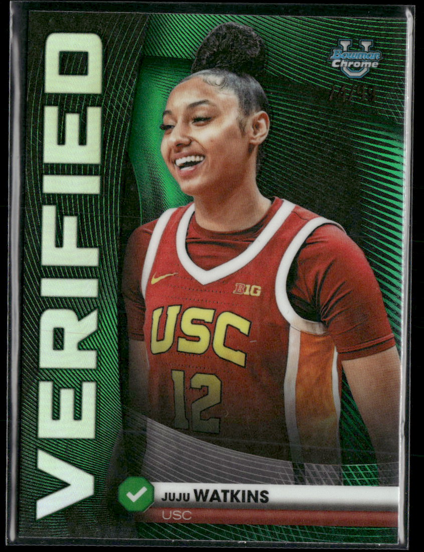 2025-26 Bowman Bowman Verified Green Refractor Juju Watkins #/99 #BV-8