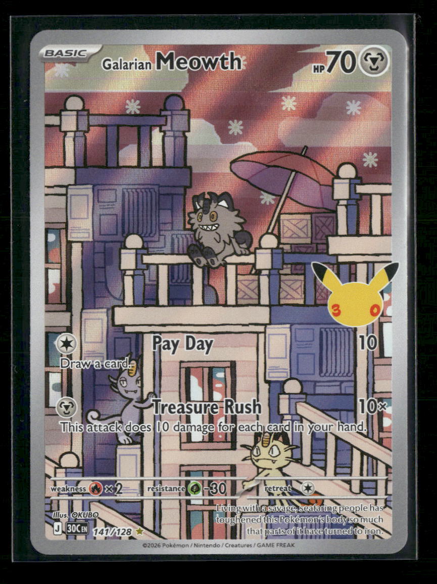 ME: 30th Celebration Galarian Meowth #141/128
