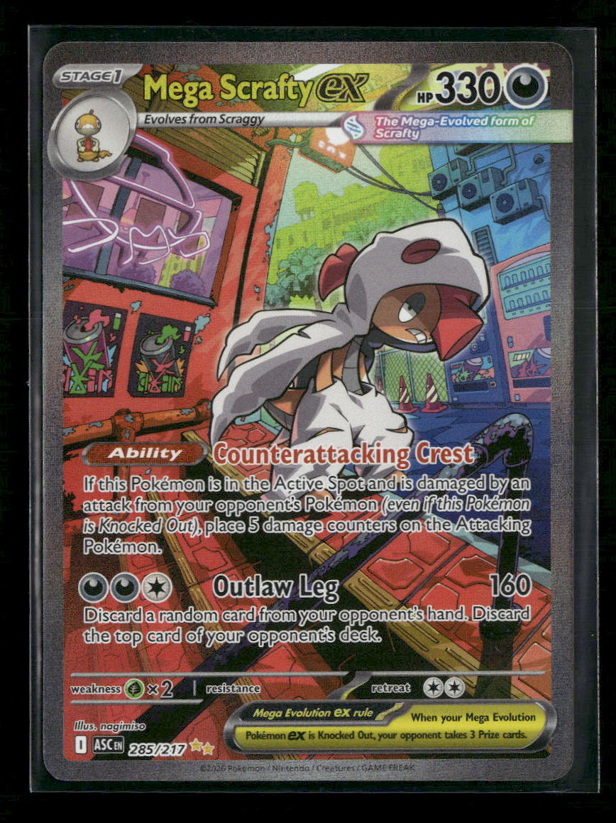 ME: Ascended Heroes Mega Scrafty ex #285/217