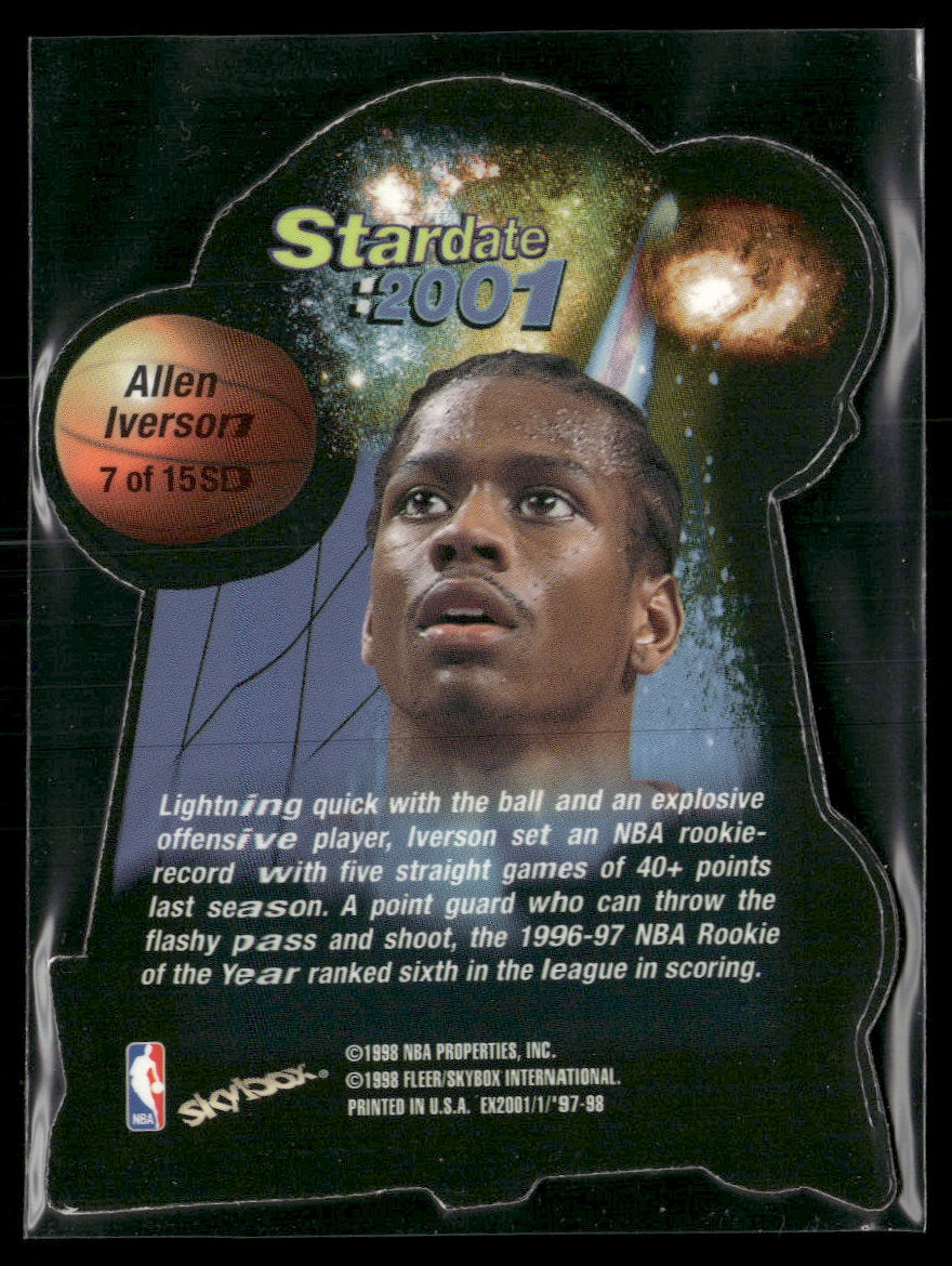1997-98 E-X2001 Star-Date-2001 Allen Iverson #7 SD