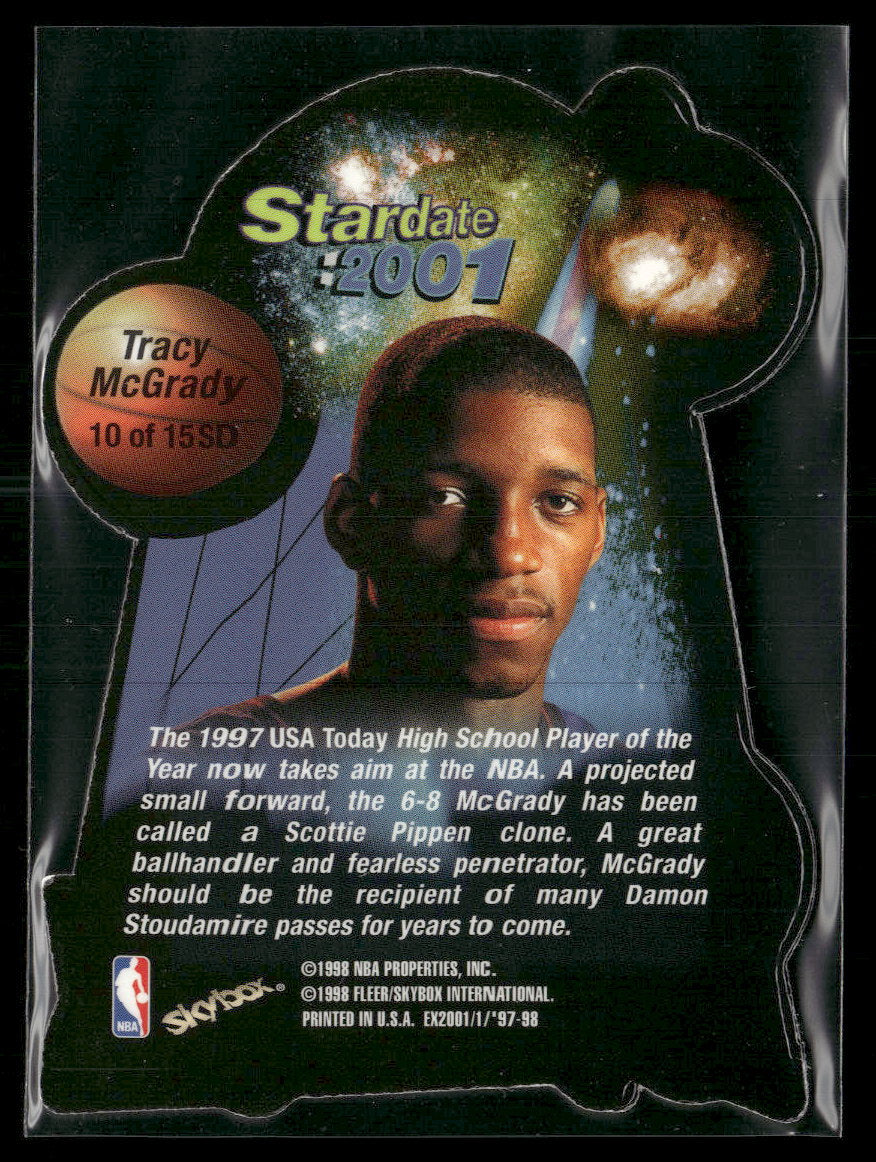 1997-98 E-X2001 Star-Date-2001 Tracy McGrady #10 SD