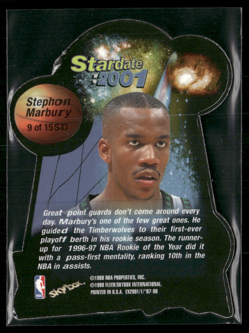 1997-98 E-X2001 Star-Date-2001 Stephon Marbury #9 SD