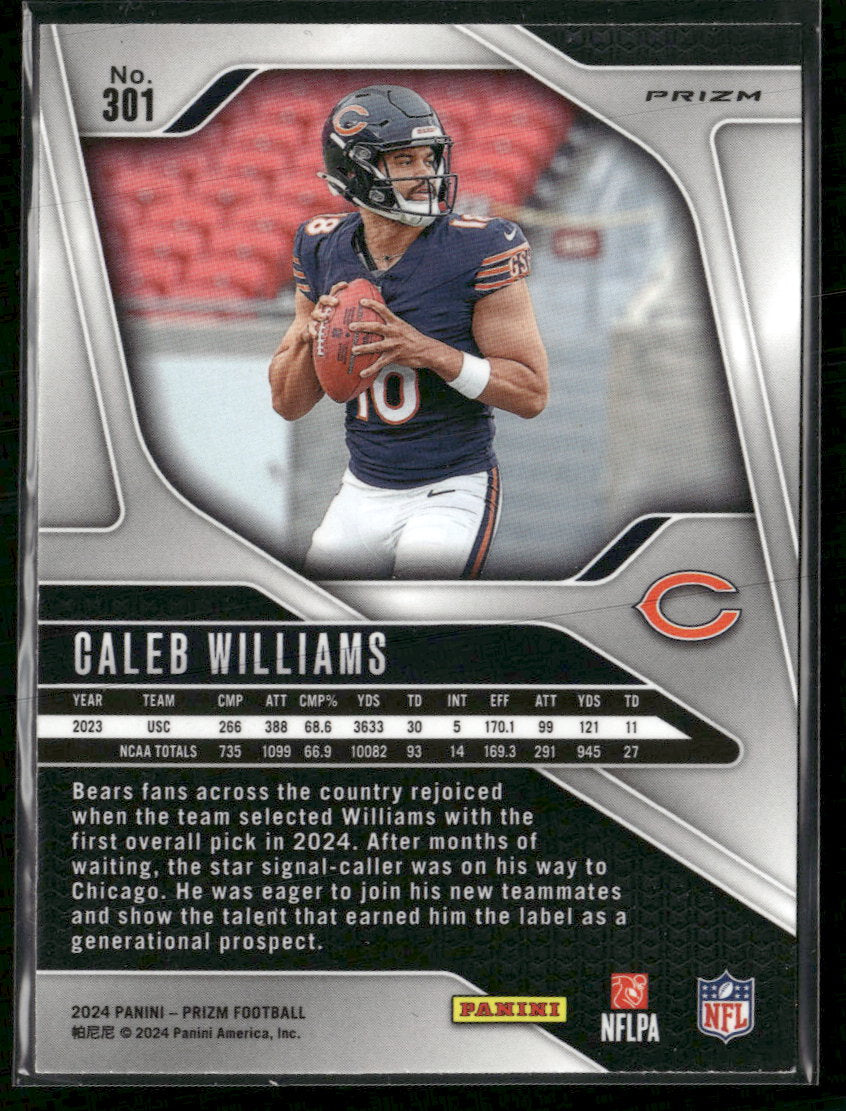 2024 Panini Prizm Silver Caleb Williams RC #301