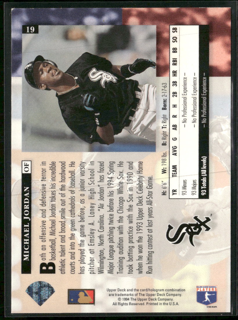 1994 Upper Deck Michael Jordan RC #19 (Ding on Left side middle)