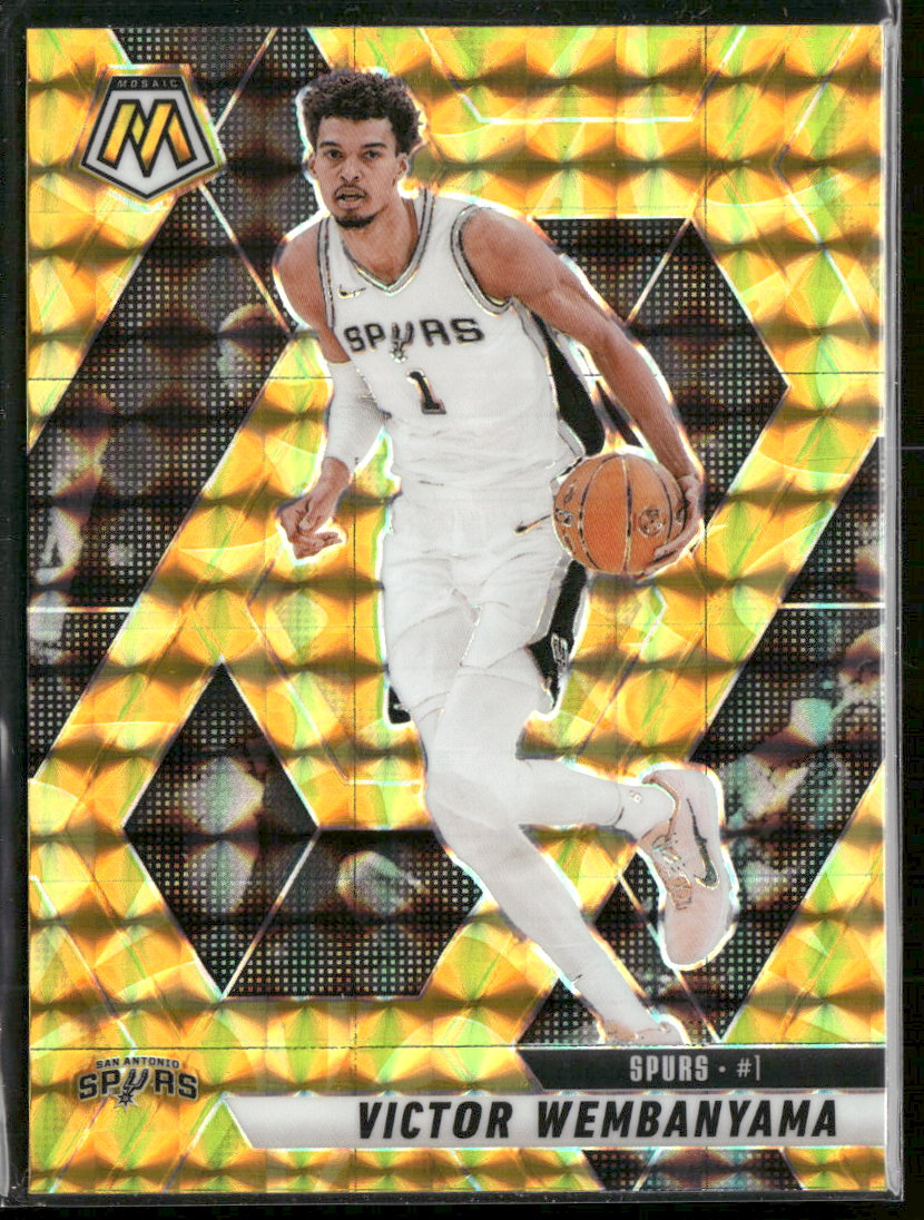 2024-25 Panini Mosaic Reactive Yellow Mosaic Victor Wembanyama #31