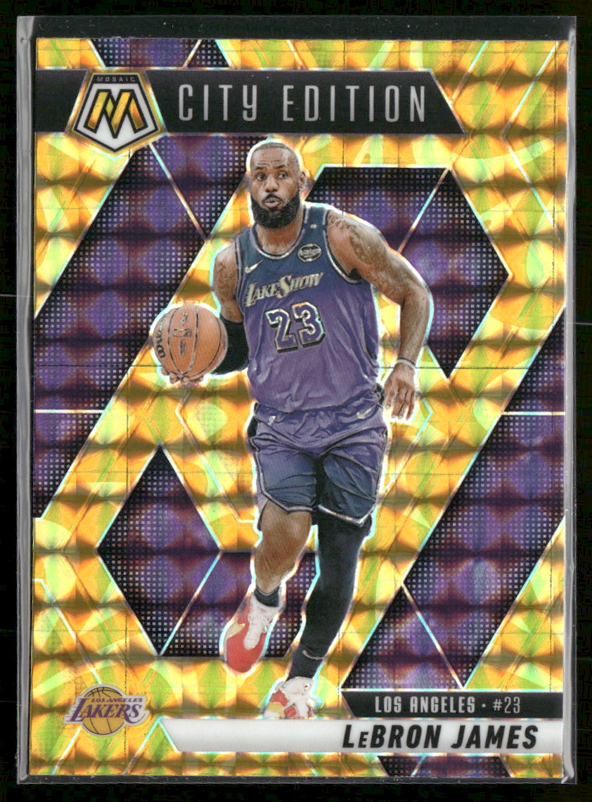 2024-25 Panini Mosaic Reactive Yellow Mosaic LeBron James #286