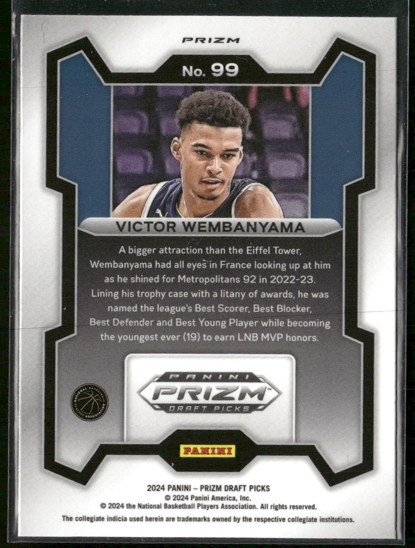 2024 Panini Prizm Draft Picks Prizm Purple Wave Victor Wembanyama #99