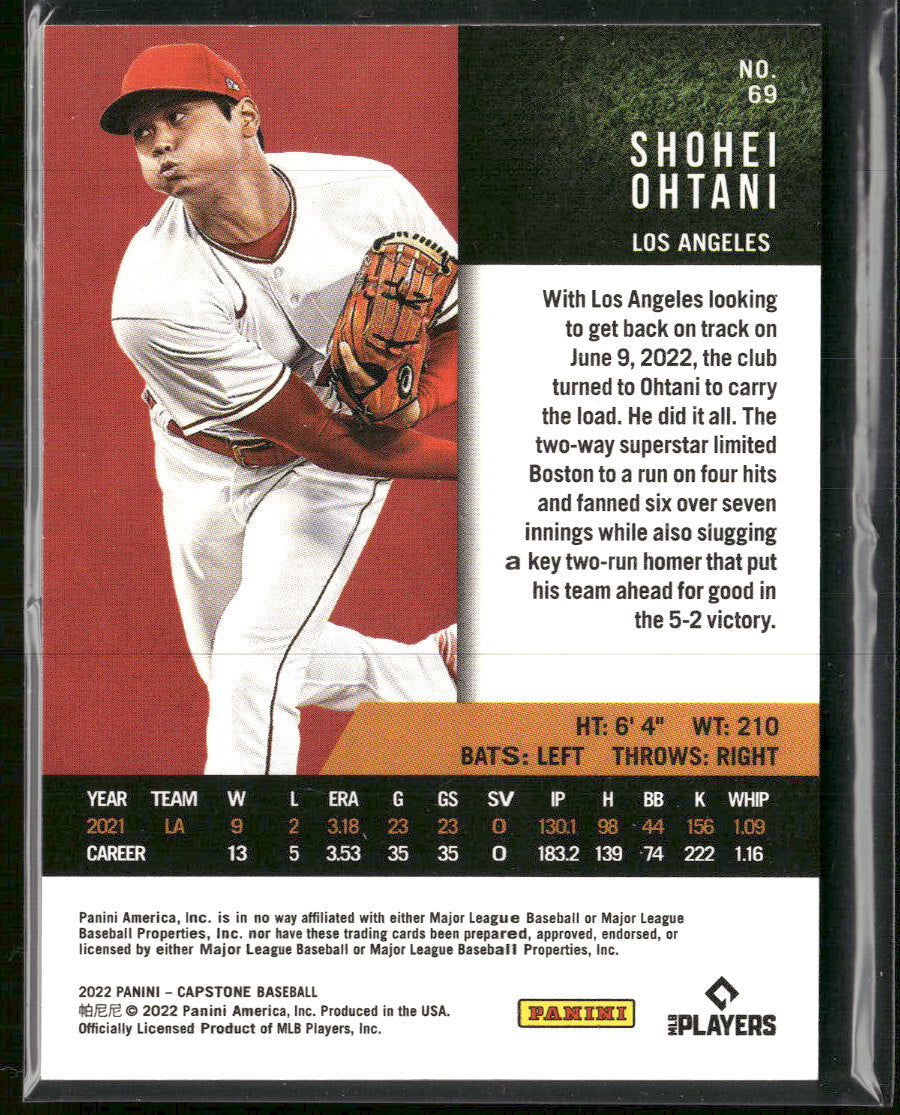 2022 Panini Capstone Blue Shohei Ohtani #69