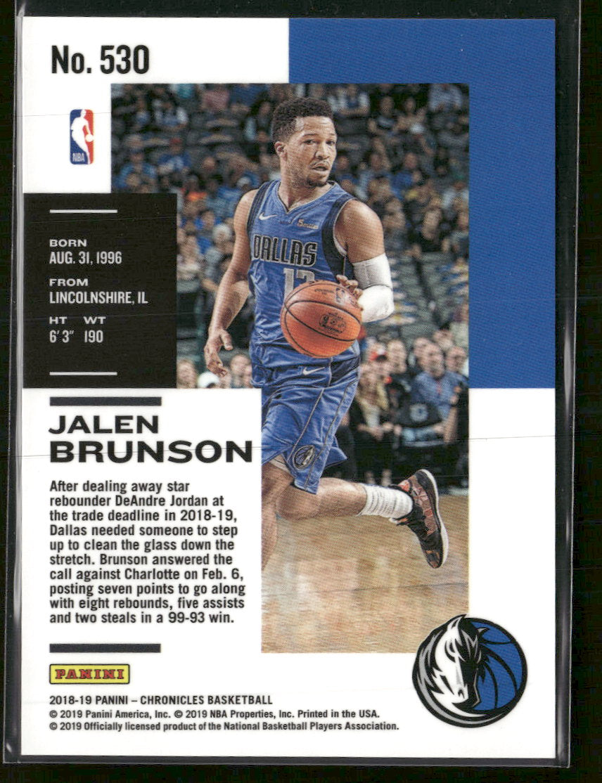 2018-19 Panini Chronicles Jalen Brunson #530