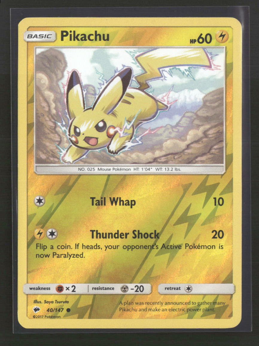 SM - Burning Shadows Pikachu Reverse Holo #40/147