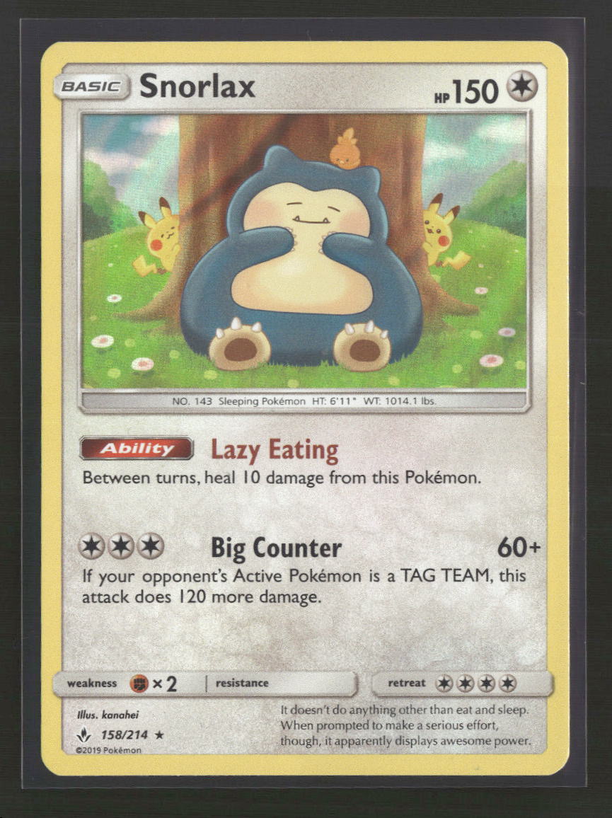 SM - Unbroken Bonds Snorlax #158/214