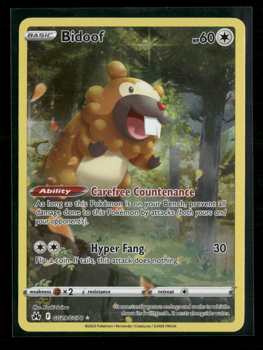 SWSH: Crown Zenith: Galarian Gallery Bidoof #GG29/GG70