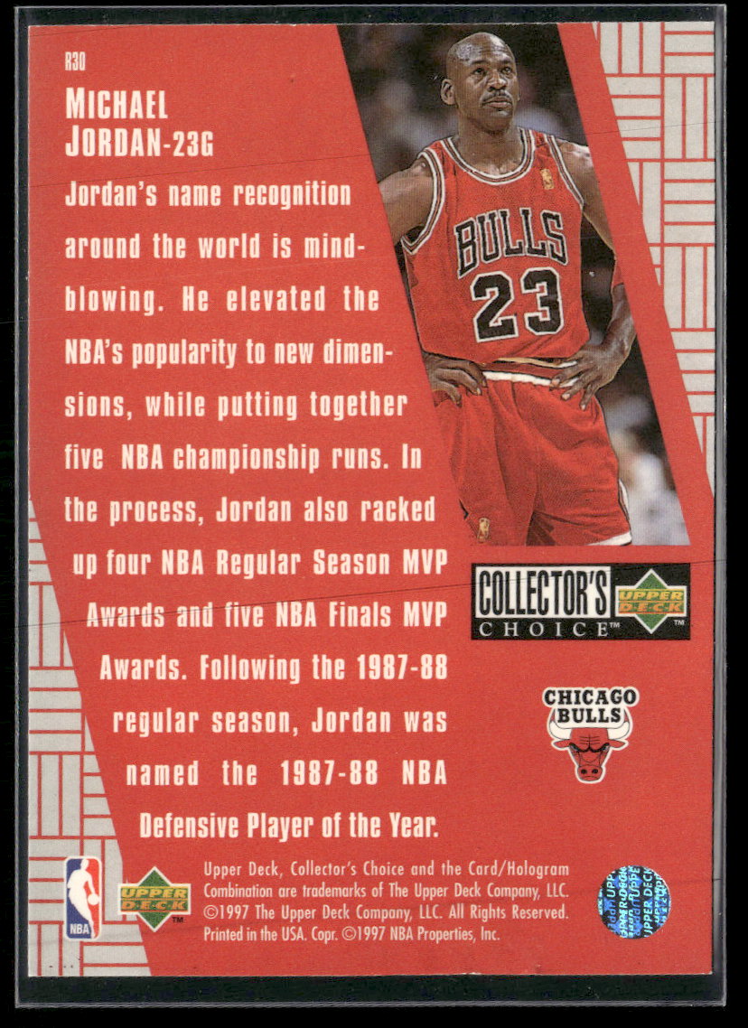 1997 Collector's Choice You Crash the Game Scoring Exchange Michael Jordan #R30