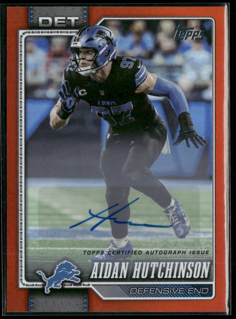 2026 Topps Flagship Orange Holo Foil Aidan Hutchinson #/25 #69