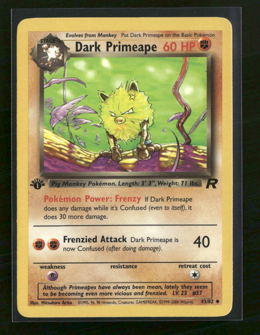 Team Rocket Dark Primeape 1st Edition #43/82