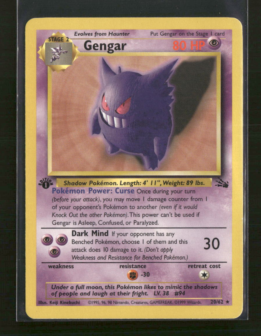 Fossil Gengar (20) 1st Edition #20/62