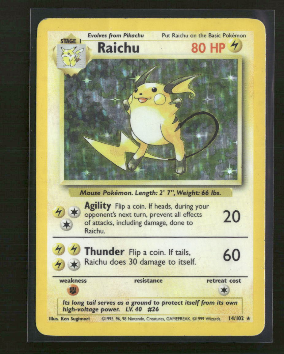 Base Set Raichu #014/102 Damaged
