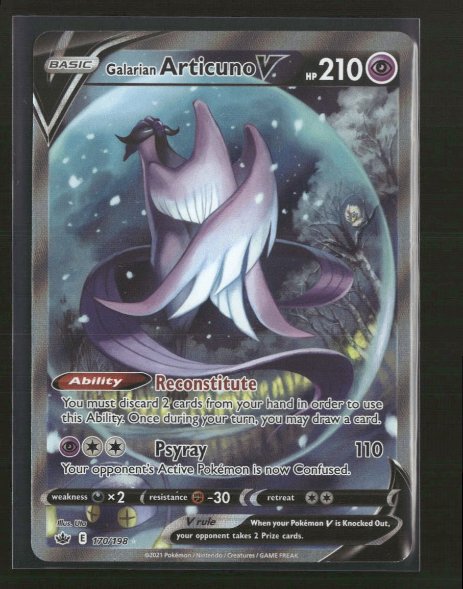 SWSH06: Chilling Reign Galarian Articuno V (Alternate Full Art) #170/198