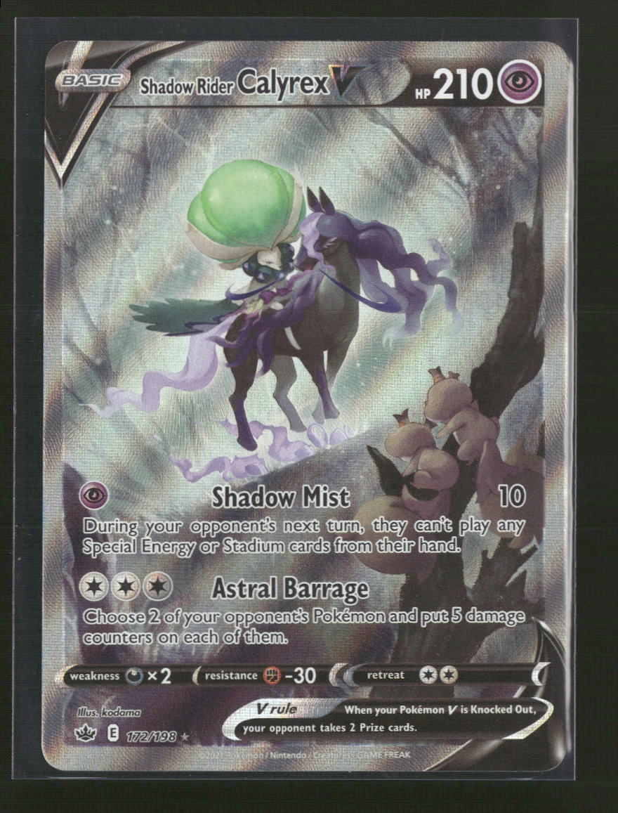 SWSH06: Chilling Reign Shadow Rider Calyrex V (Alternate Full Art) #172/198