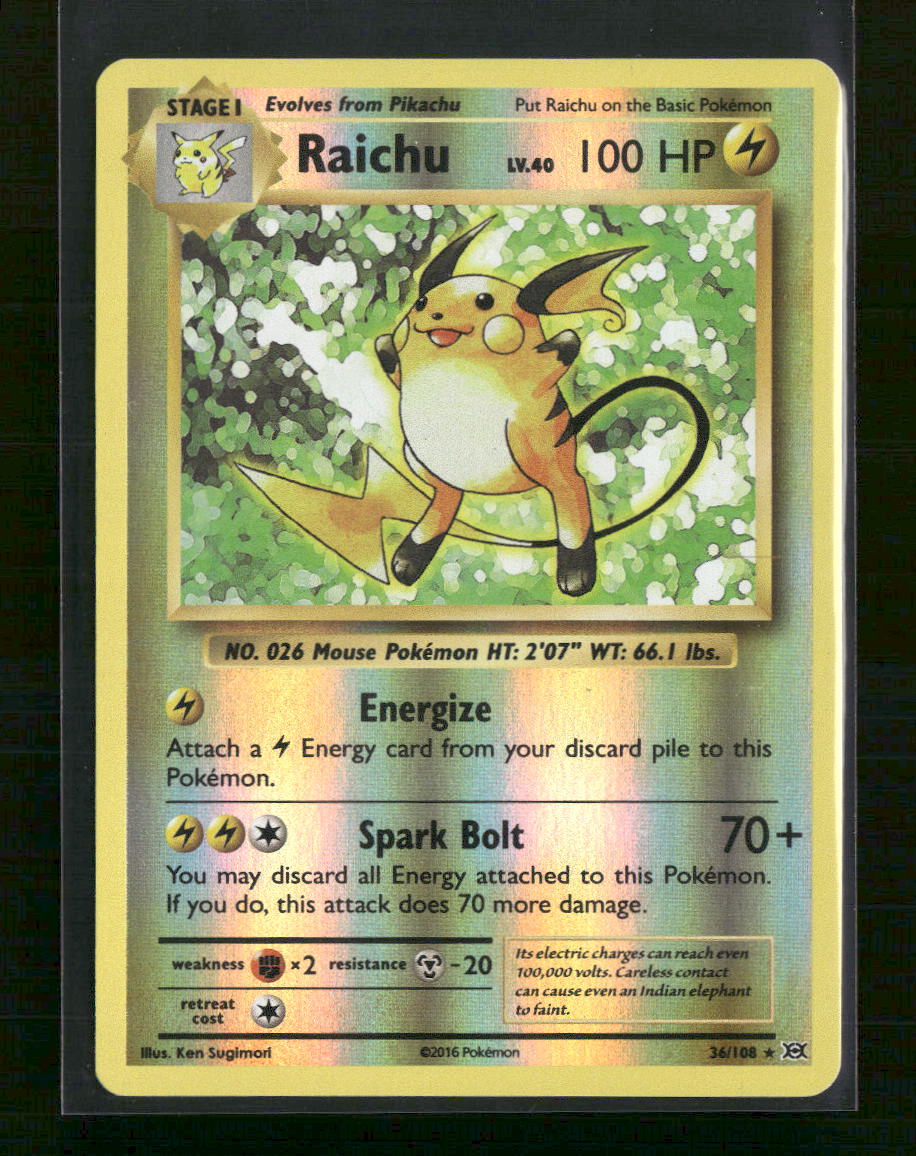 XY - Evolutions Raichu Reverse Holo #36/108