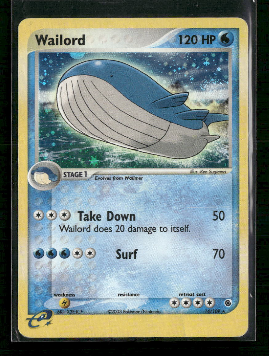 EX Ruby and Sapphire Wailord #14/109 Damaged