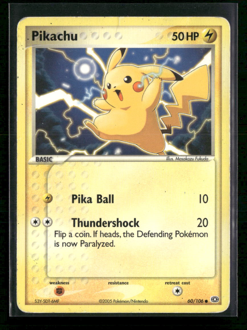 EX Emerald Pikachu #60/106 Damaged