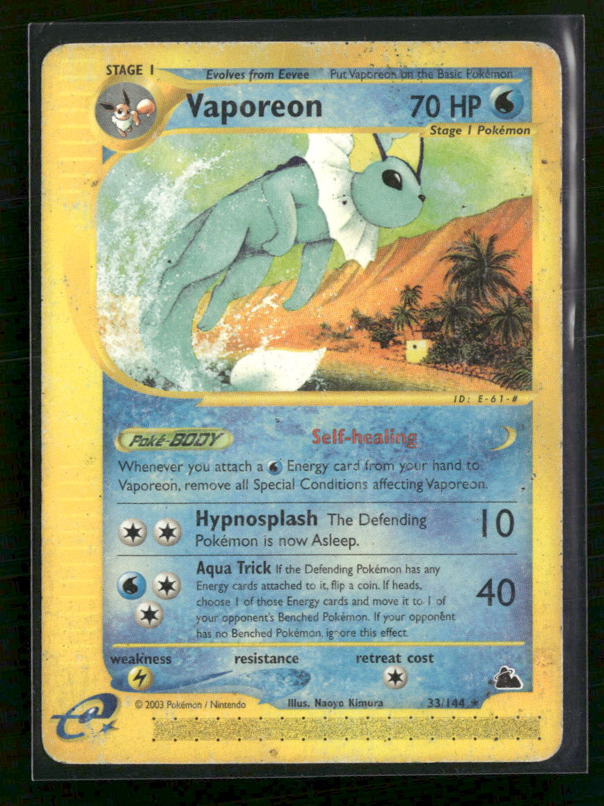 Skyridge Vaporeon #033/144 Damaged