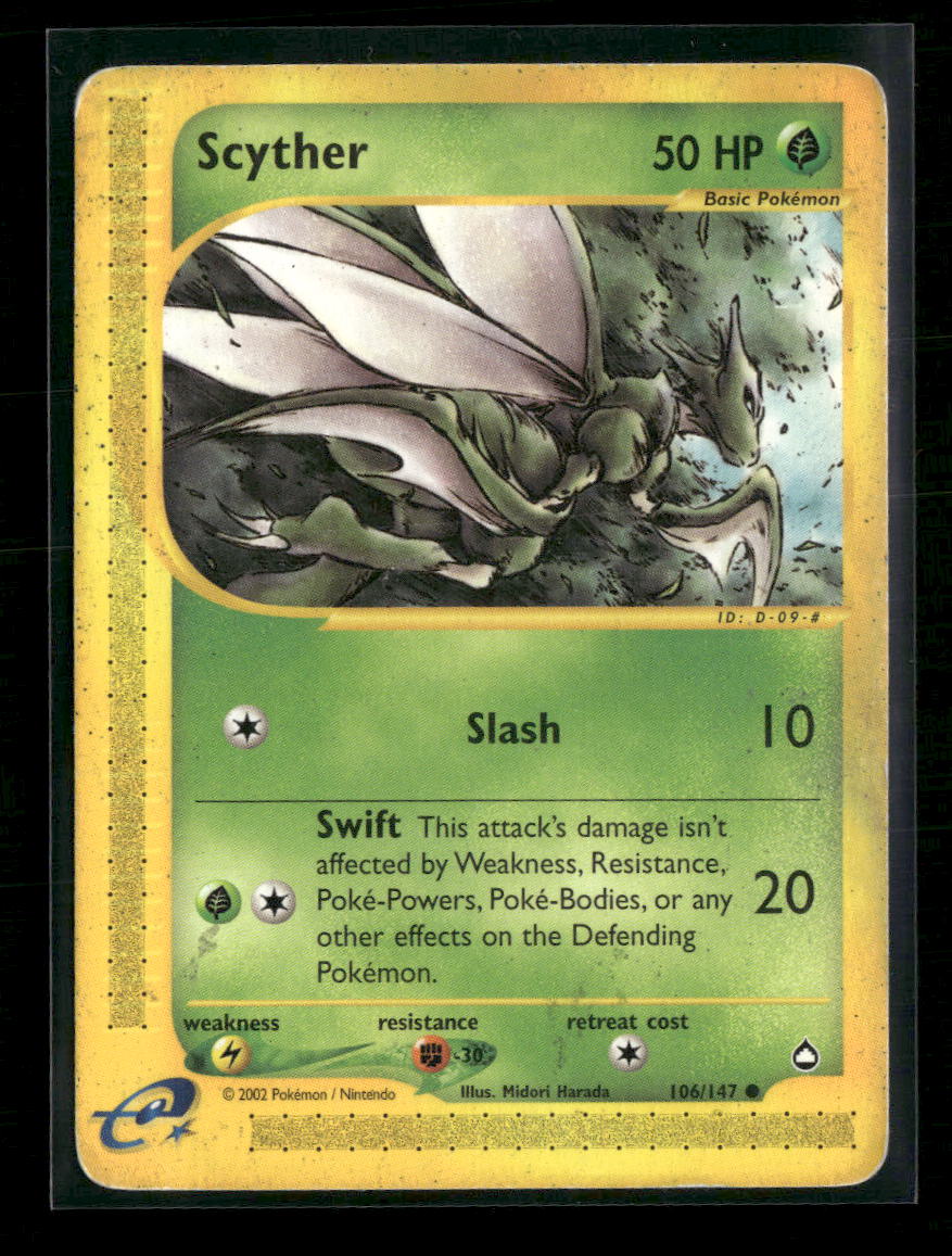 Aquapolis Scyther (106) #106/147 Damaged