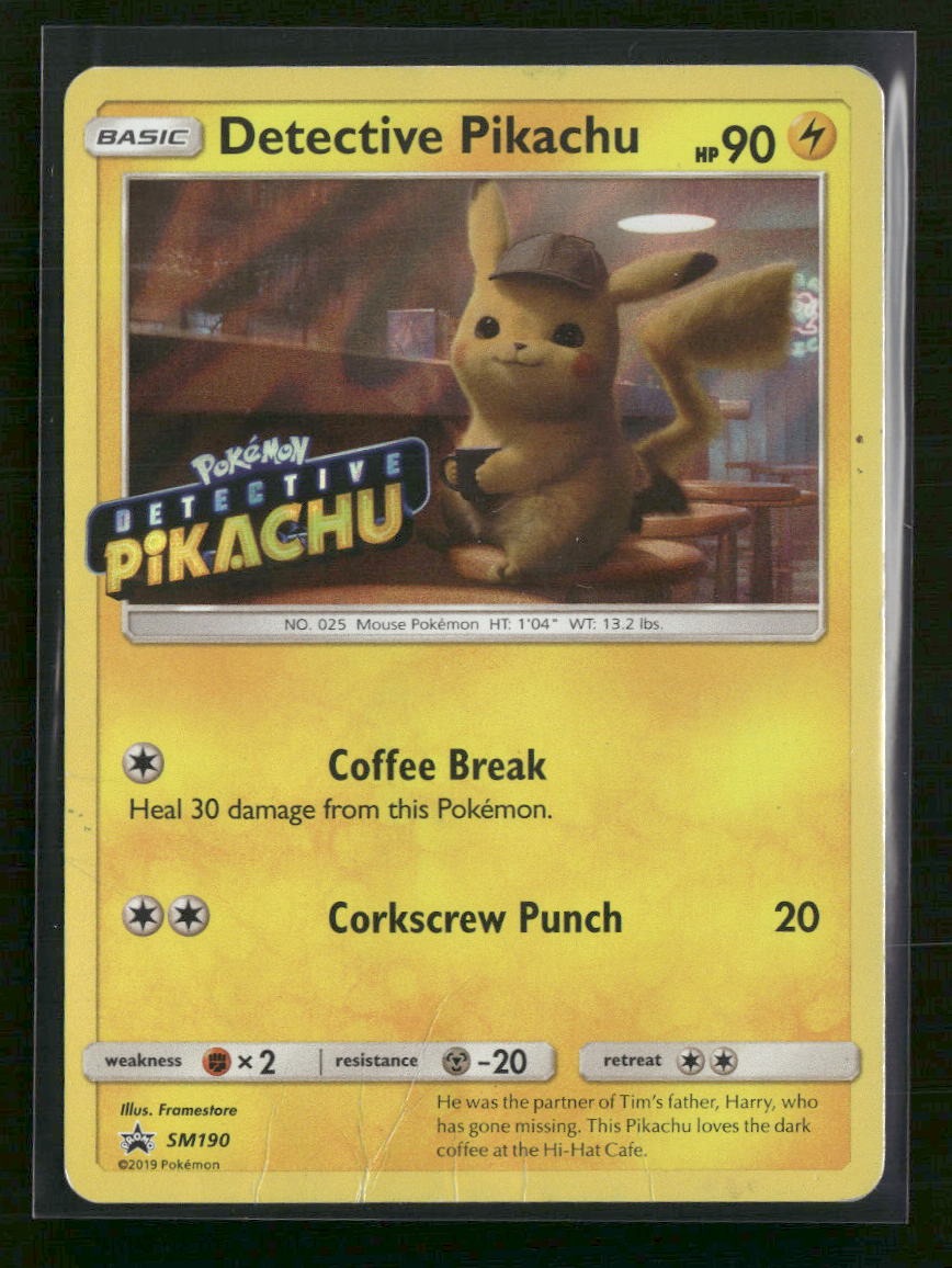 SM Promos Detective Pikachu #SM190 Damaged