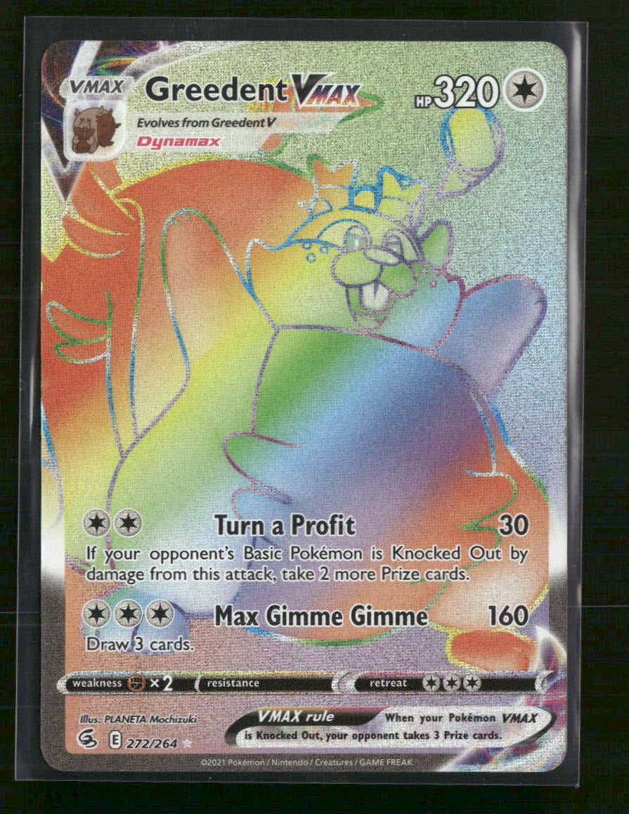 SWSH08: Fusion Strike Greedent VMAX (Secret) #272/264