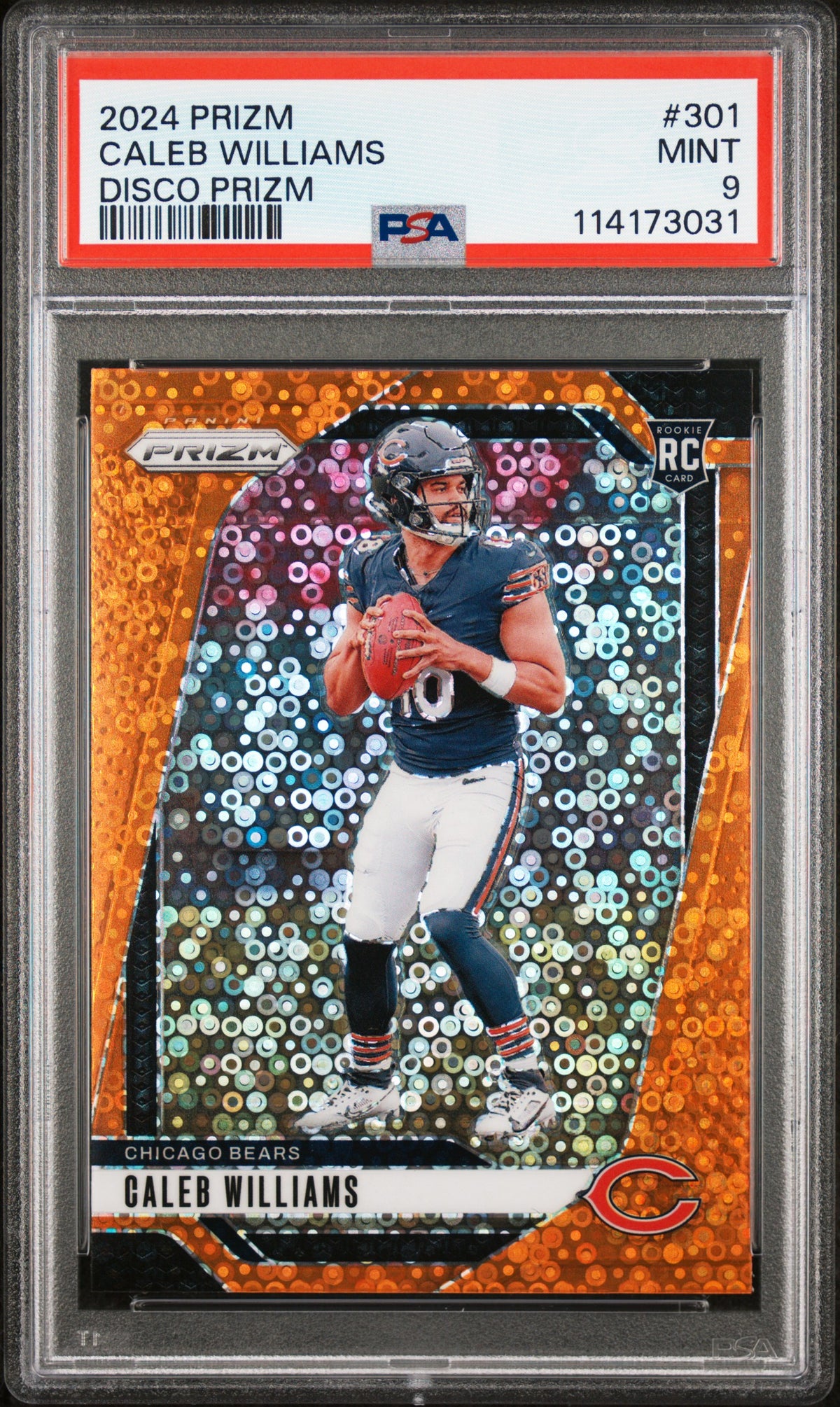 2024 Panini Prizm Disco Prizm Caleb Williams 9 PSA #301