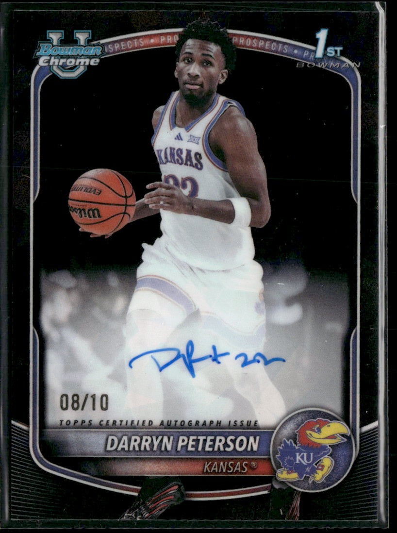 2025-26 Bowman Chrome Prospect Auto Black Geometric Darryn Peterson #/10 #CPA-DP
