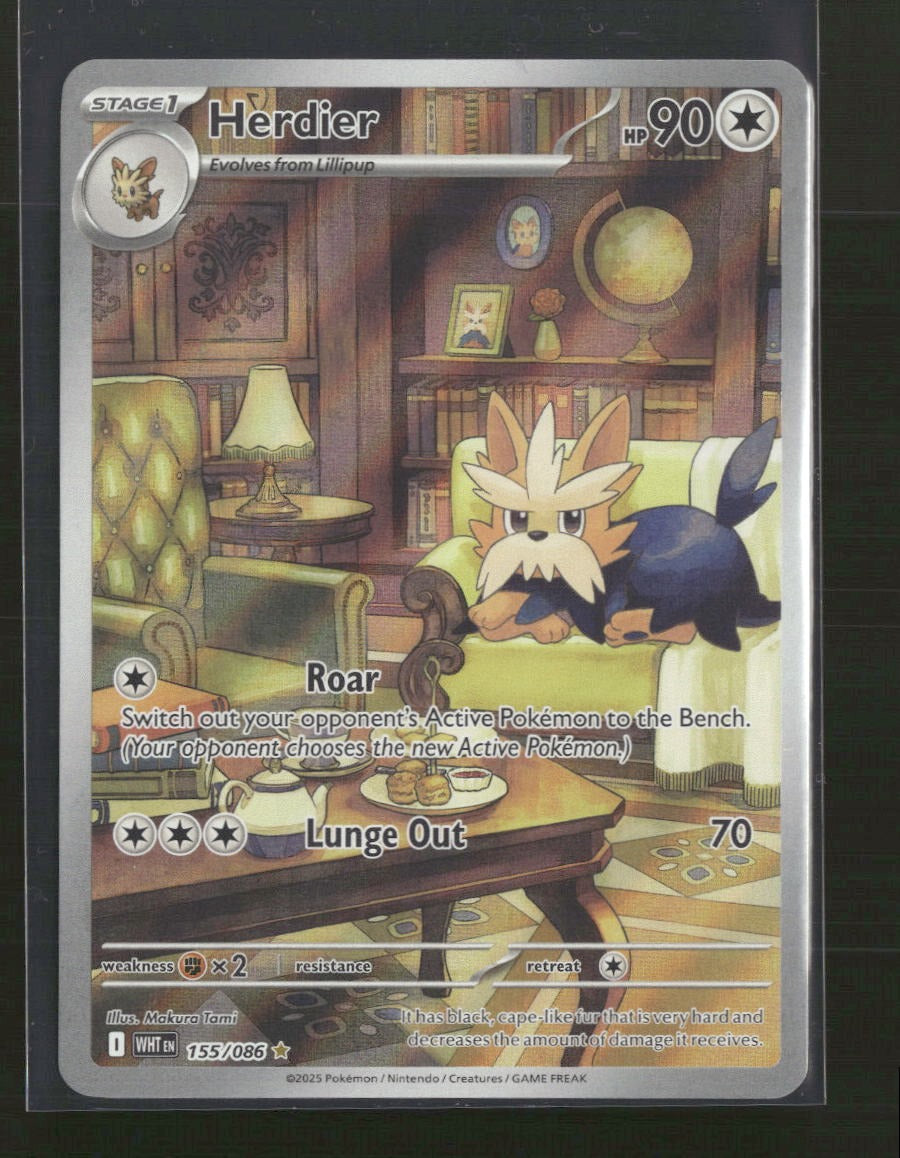 2025 Pokémon Scarlet & Violet - White Flare Herdier #155