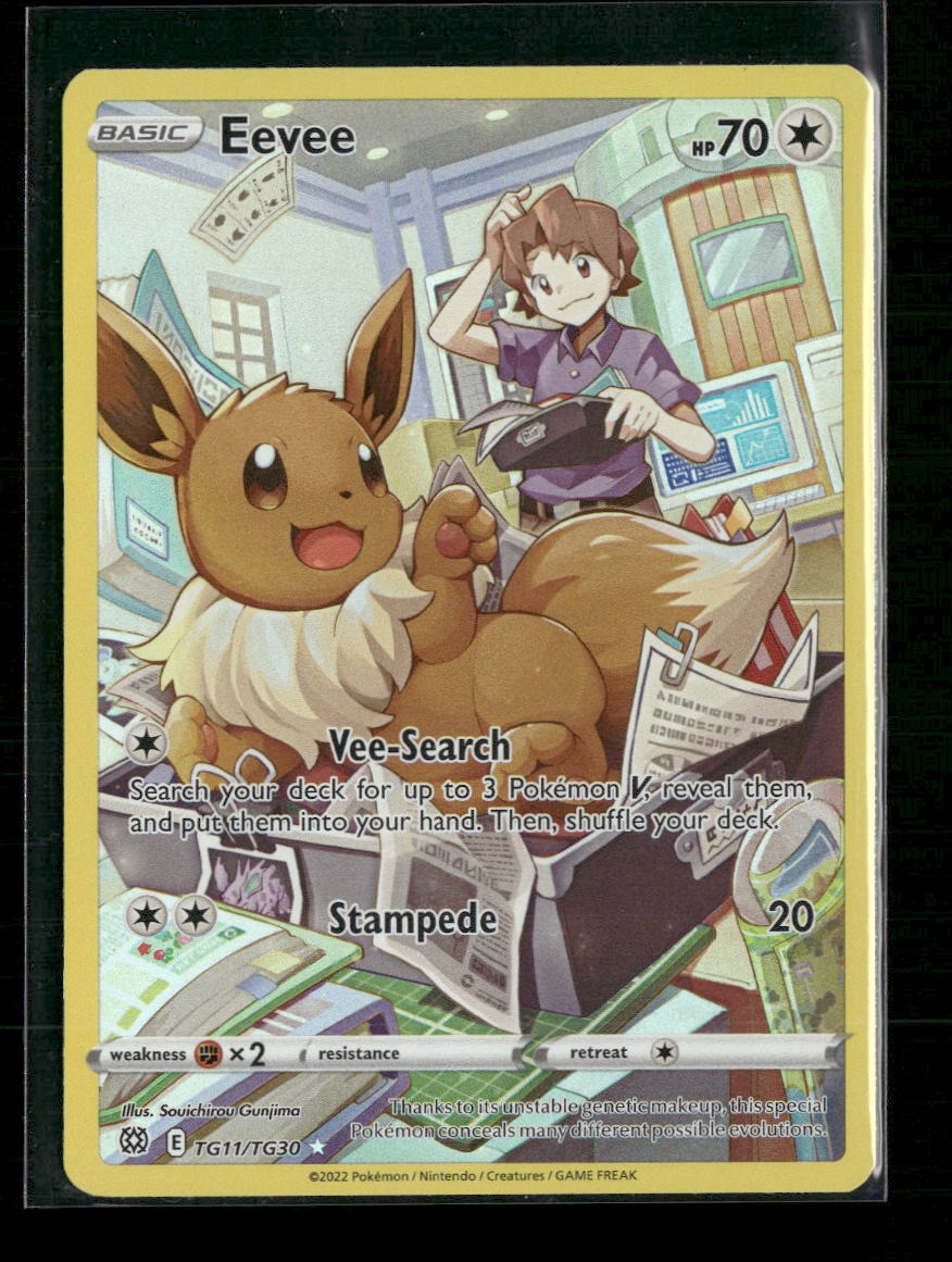 SWSH09: Brilliant Stars Trainer Gallery Eevee #TG11/TG30