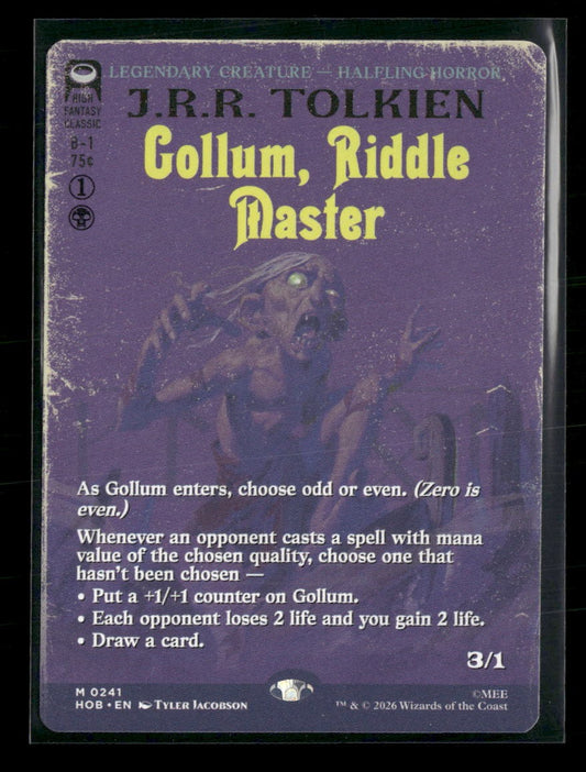 The Hobbit Gollum, Riddle Master (Borderless) #241