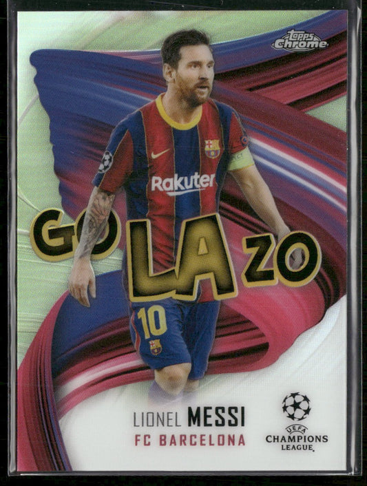 2020-21 Topps Chrome UEFA Champions League Golazo Lionel Messi #GOL-LM
