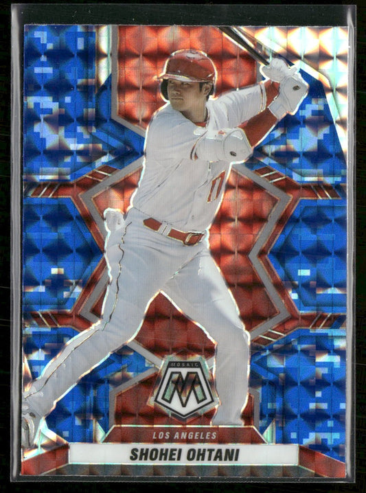 2022 Panini Mosaic Blue Camo Mosaic Shohei Ohtani #164
