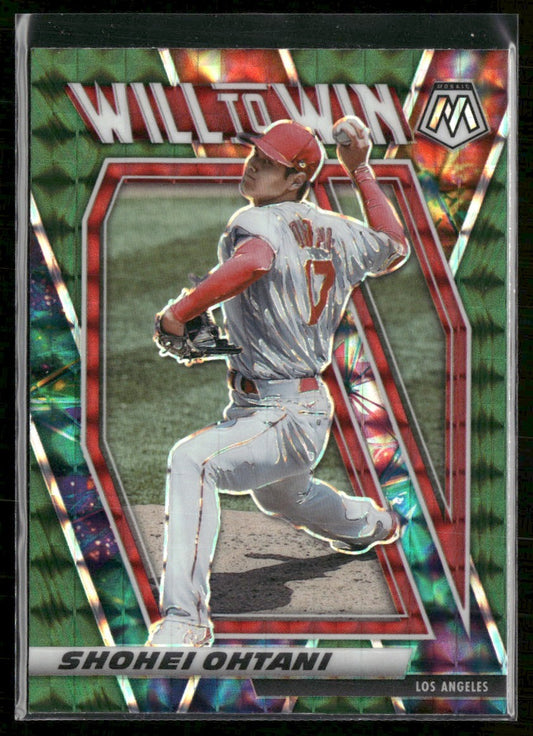 2021 Panini Mosaic Will to Win Green Shohei Ohtani #WTW8